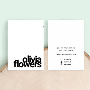 Modern Bracelet Ketting Bold Black en White Visitekaartje