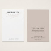 Modern Branch Earthy Necklace Display Card Visitekaartje (Voorkant /achterkant)