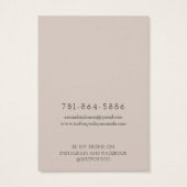 Modern Branch Earthy Necklace Display Card Visitekaartje (Achterkant)