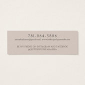 Modern Branch Earthy Stud Verdien Display Card Mini Visitekaartjes (Achterkant)