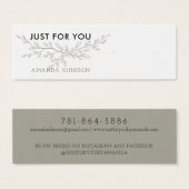 Modern Branch Earthy Stud Verdien Display Card Mini Visitekaartjes (Voorkant /achterkant)