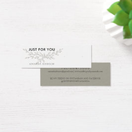 Modern Branch Earthy Stud Verdien Display Card Mini Visitekaartjes