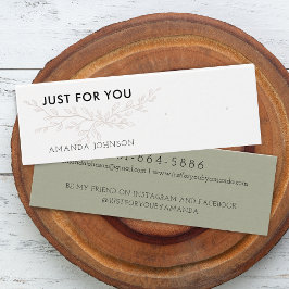 Modern Branch Earthy Stud Verdien Display Card Mini Visitekaartjes