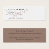 Modern Branch Earthy Stud Verdien Display Card Mini Visitekaartjes (Voorkant /achterkant)