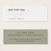 Modern Branch Earthy Stud Verdien Display Card Mini Visitekaartjes (Voorkant /achterkant)