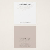 Modern Branch Earthy Stud Verdien Display Card Vierkante Visitekaartjes (Voorkant /achterkant)