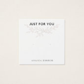 Modern Branch Earthy Stud Verdien Display Card Vierkante Visitekaartjes (Voorkant)