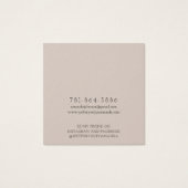 Modern Branch Earthy Stud Verdien Display Card Vierkante Visitekaartjes (Achterkant)