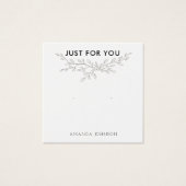 Modern Branch Earthy Stud Verdien Display Card Vierkante Visitekaartjes (Voorkant)