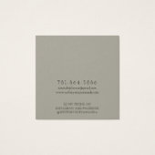 Modern Branch Earthy Stud Verdien Display Card Vierkante Visitekaartjes (Achterkant)