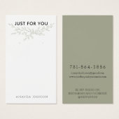 Modern Branch Earthy-verhuurkaart Visitekaartje (Voorkant /achterkant)