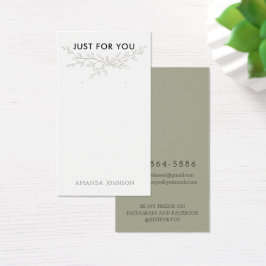 Modern Branch Earthy-verhuurkaart Visitekaartje