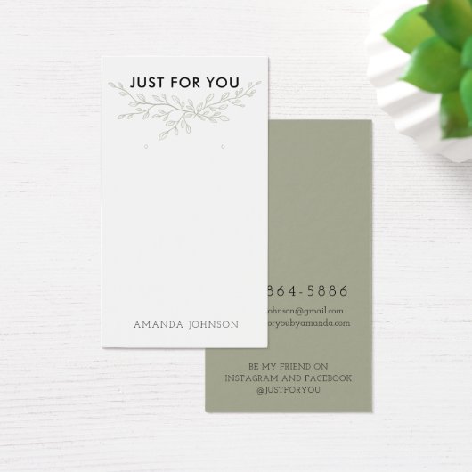 Modern Branch Earthy-verhuurkaart Visitekaartje (Bureau)