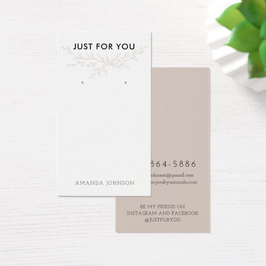 Modern Branch Earthy-verhuurkaart Visitekaartje (Bureau)