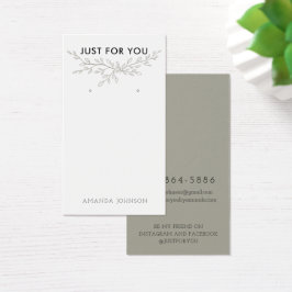 Modern Branch Earthy-verhuurkaart Visitekaartje