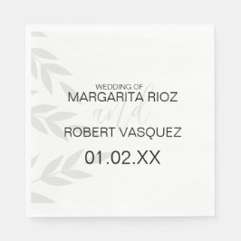 Modern Branch Grey White Servet