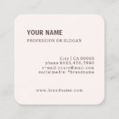 Modern Branch Interieur Ontwerp Koffiebruin Vierkante Visitekaartje (Achterkant)