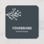 Modern Branch Interieurontwerp Donker en Lichtgrij Vierkante Visitekaartje (Voorkant)