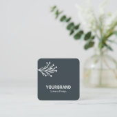 Modern Branch Interieurontwerp Donker en Lichtgrij Vierkante Visitekaartje (Staand voorkant)