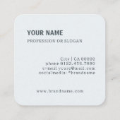 Modern Branch Interieurontwerp Donker en Lichtgrij Vierkante Visitekaartje (Achterkant)