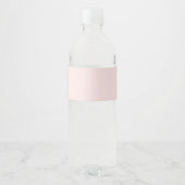 Modern Branded Blush Pink Company Zakelijke Logo Waterfles Etiket (Achterkant)