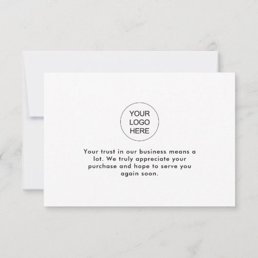 Modern Branded Business Thank You Notitiekaartje (Achterkant)