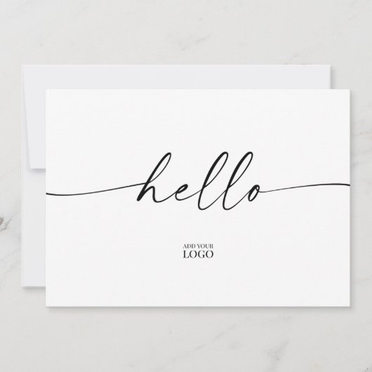 Modern Branded Hallo Welkom Bedankkaart (Voorkant)