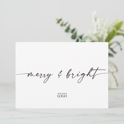 Modern Branded Holiday Christmas Kaart (Staand voorkant)
