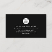 Modern Branded Sleek Black Thank You Business Card Visitekaartje (Achterkant)