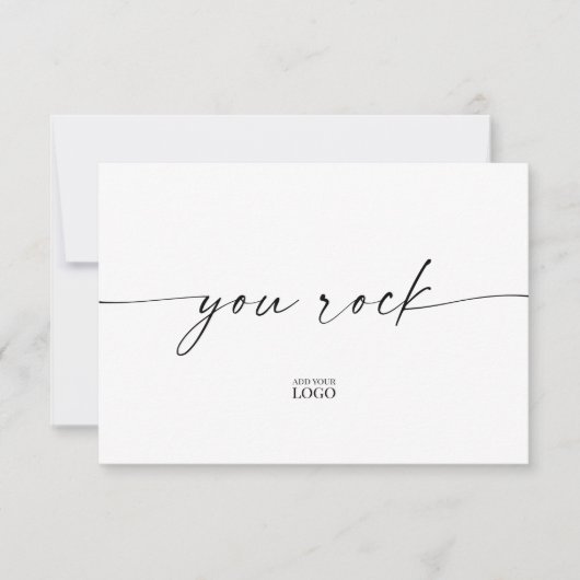 Modern Branded You Rock Dank je Bedankkaart (Voorkant)