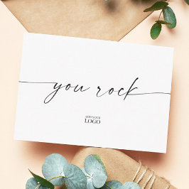Modern Branded You Rock Dank je Bedankkaart