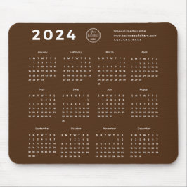 Modern Branding Donkerbruin 2024 Kalender Logo Muismat