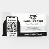 Modern Branding Professionele Adverteren QR-code Spandoek (Horizontaal)