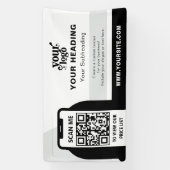 Modern Branding Professionele Adverteren QR-code Spandoek (Verticaal)