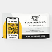 Modern Branding Professionele Adverteren QR-code Spandoek (Horizontaal)
