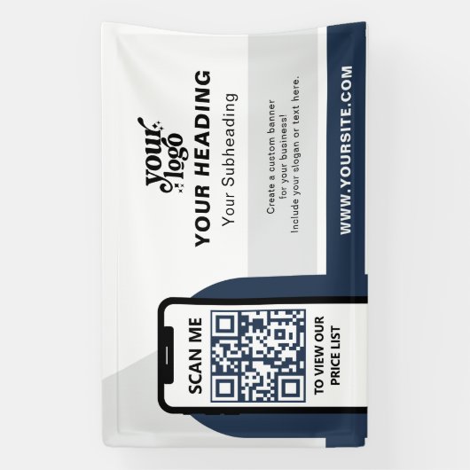 Modern Branding Professionele Adverteren QR-code Spandoek (Verticaal)