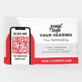 Modern Branding Professionele Adverteren QR-code Spandoek (Horizontaal)