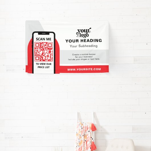 Modern Branding Professionele Adverteren QR-code Spandoek (Insitu)