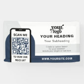 Modern Branding Professionele Adverteren QR-code Spandoek (Horizontaal)