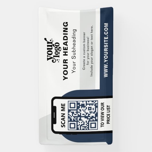 Modern Branding Professionele Adverteren QR-code Spandoek (Verticaal)
