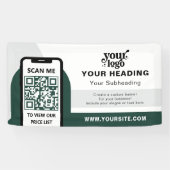 Modern Branding Professionele Adverteren QR-code Spandoek (Horizontaal)