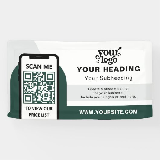 Modern Branding Professionele Adverteren QR-code Spandoek (Horizontaal)