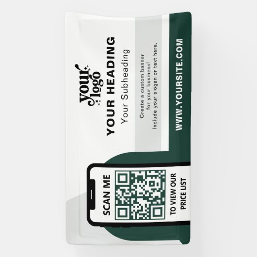 Modern Branding Professionele Adverteren QR-code Spandoek (Verticaal)