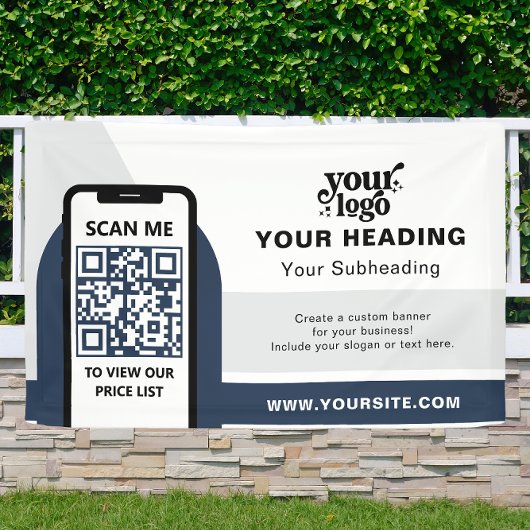 Modern Branding Professionele Adverteren QR-code Spandoek