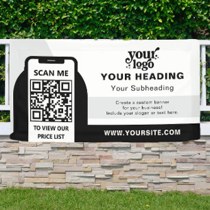 Modern Branding Professionele Adverteren QR-code Spandoek