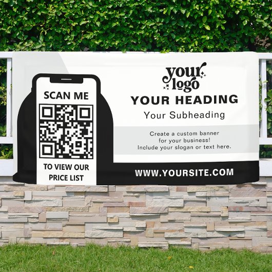 Modern Branding Professionele Adverteren QR-code Spandoek