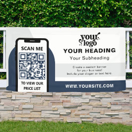 Modern Branding Professionele Adverteren QR-code Spandoek