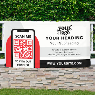Modern Branding Professionele Adverteren QR-code Spandoek