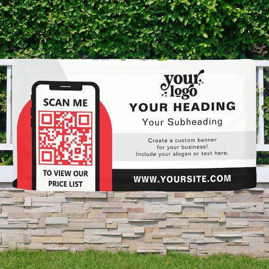 Modern Branding Professionele Adverteren QR-code Spandoek