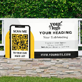 Modern Branding Professionele Adverteren QR-code Spandoek